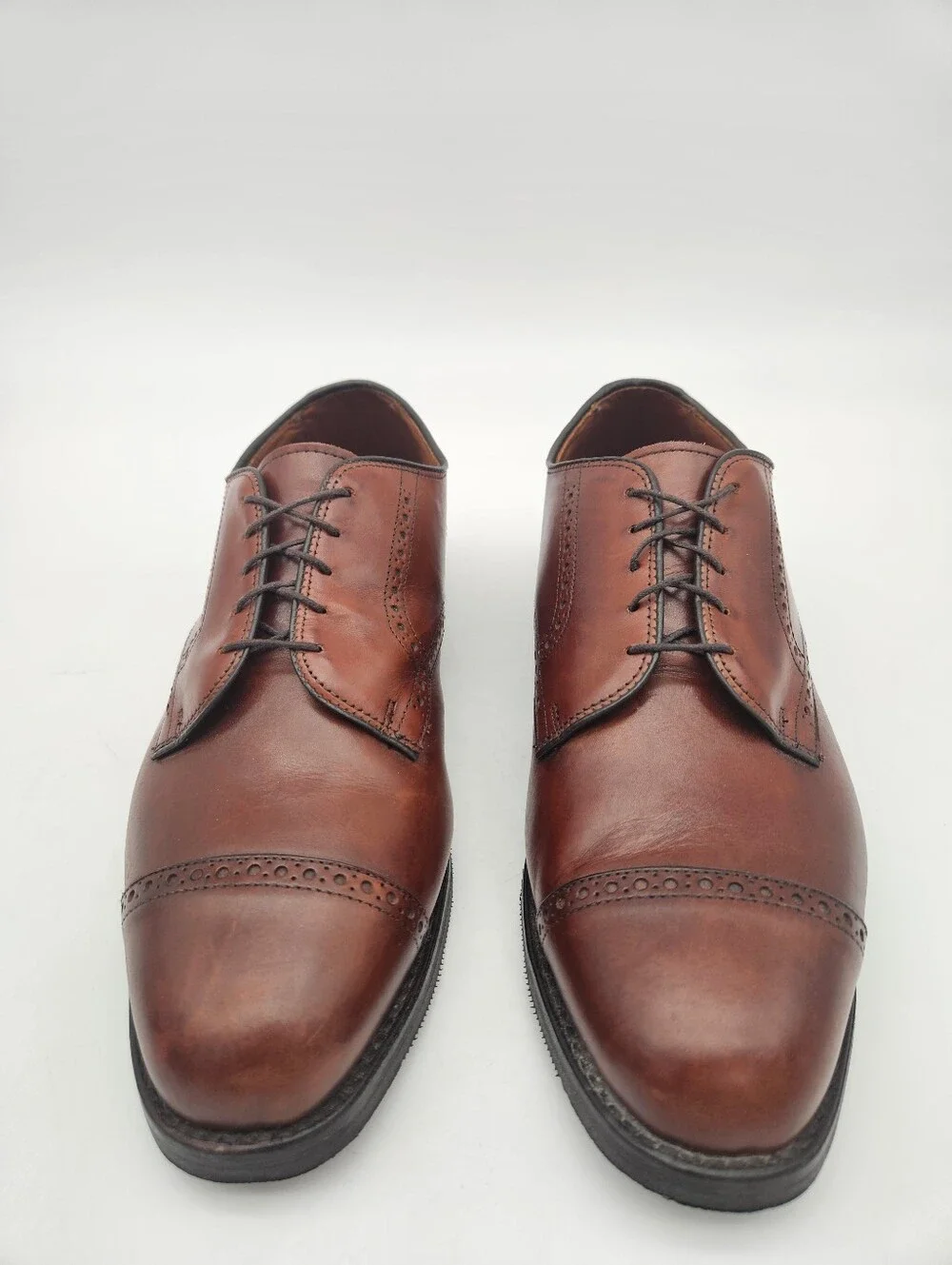 Allen Edmonds Benton Brown Leather Cap Toe Oxford Comfort Orthotics Size 11
